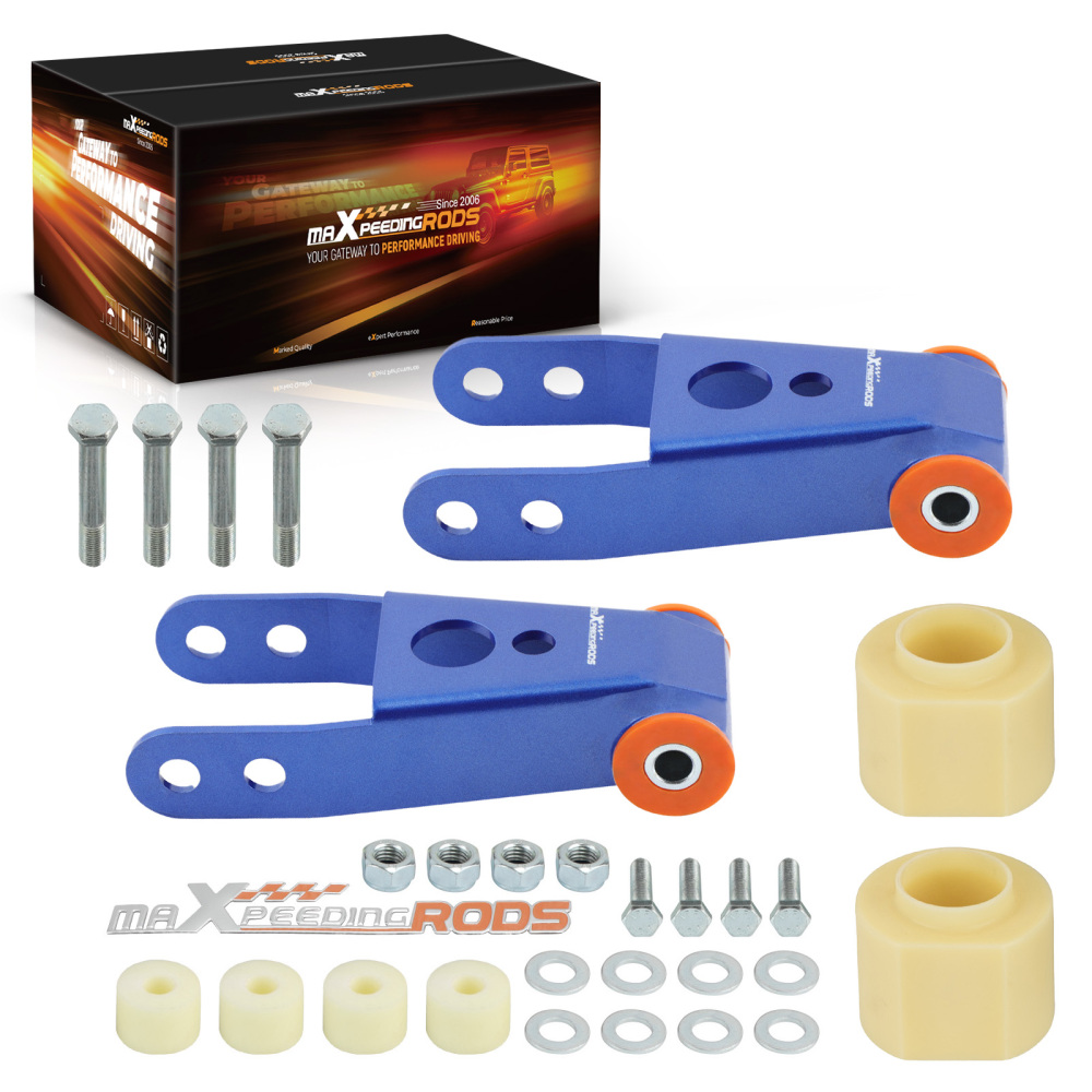 Trasero 2 Level Lift Kit Steel Shackles compatible para Jeep Cherokee XJ 2WD 4WD 1984-01